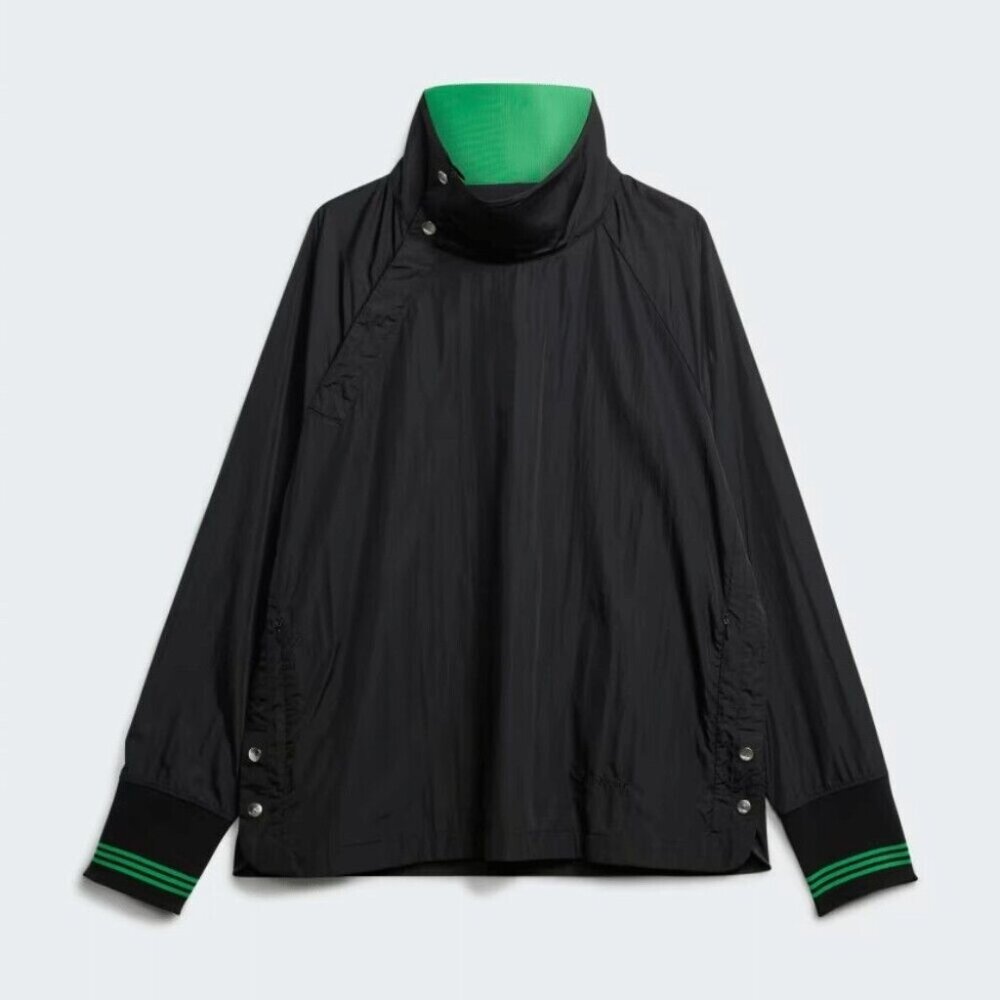 adidas Black Jacket with Green Accents
